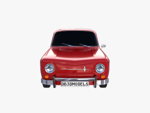 renault 8 red Modello 3D