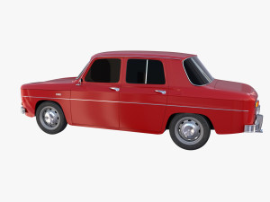 renault 8 red Modello 3D