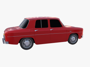 renault 8 red Modello 3D