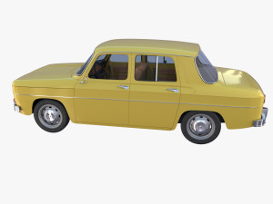 generic 60s european car with interior 3D Model