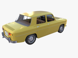 generic 60s european car with interior 3D Model