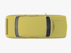 generic 60s european car with interior 3D Model