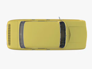 generic 60s european car with interior 3D Model
