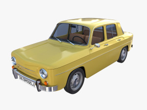 generic 60s european car with interior 3D Model