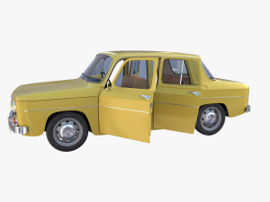 generic 60s european car with interior 3D Model