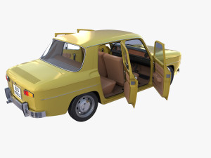 generic 60s european car with interior 3D Model