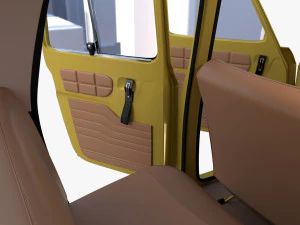 generic 60s european car with interior 3D Model