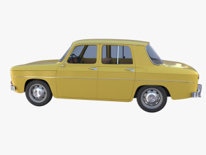 generic 60s european car with interior 3D Model