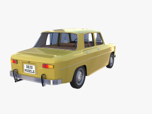 generic 60s european car with interior 3D Model
