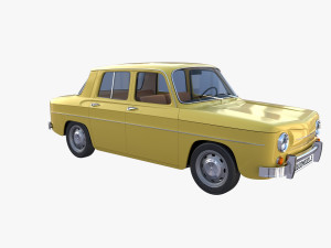 generic 60s european car with interior 3D Model