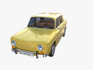generic 60s european car with interior 3D Model