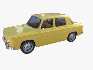 generic 60s european car with interior 3D Model