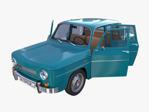 dacia 1100 with interior blue 3D Model