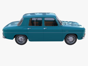 dacia 1100 with interior blue 3D 모델