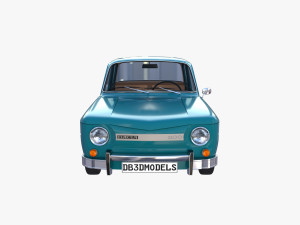 dacia 1100 with interior blue 3D 모델