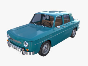 dacia 1100 with interior blue 3D 모델