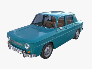 dacia 1100 с синим салоном 3D Модель