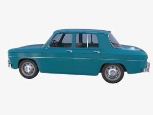 dacia 1100 with interior blue 3D 모델