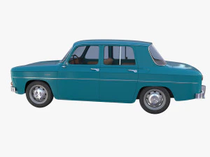 dacia 1100 с синим салоном 3D Модель