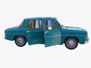 dacia 1100 with interior blue 3D 모델