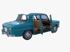 dacia 1100 with interior blue 3D 모델