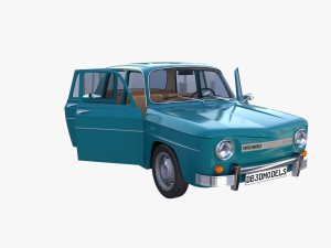 dacia 1100 with interior blue 3D 모델