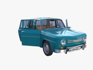 dacia 1100 с синим салоном 3D Модель