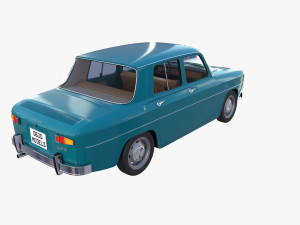 dacia 1100 with interior blue 3D 모델