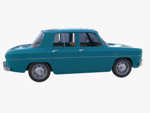 dacia 1100 with interior blue 3D 모델