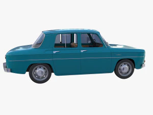 dacia 1100 с синим салоном 3D Модель