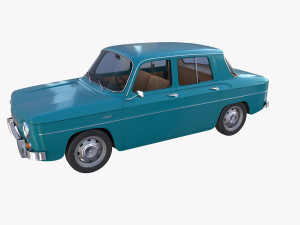 dacia 1100 with interior blue 3D 모델