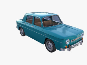 dacia 1100 with interior blue 3D 모델