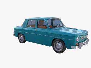 dacia 1100 с синим салоном 3D Модель