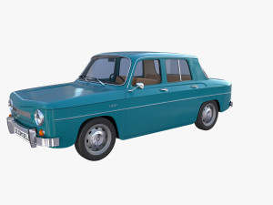 dacia 1100 with interior blue 3D 모델