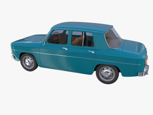 dacia 1100 with interior blue 3D 모델