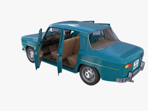 dacia 1100 с синим салоном 3D Модель