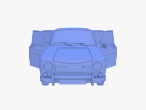 dacia 1100 с синим салоном 3D Модель
