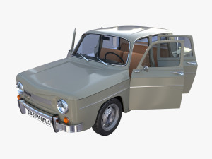 dacia 1100 with interior gray 3D Model