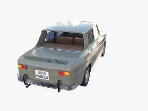 dacia 1100 with interior gray 3D Model