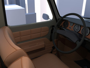 dacia 1100 with interior gray Modelo 3D