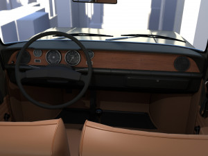 dacia 1100 with interior gray Modelo 3D