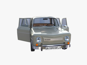 dacia 1100 with interior gray Modelo 3D