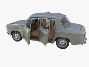 dacia 1100 with interior gray 3D Model