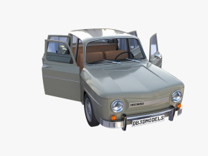 dacia 1100 with interior gray Modelo 3D
