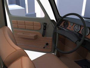 dacia 1100 with interior gray Modelo 3D