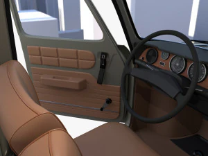 dacia 1100 with interior gray 3D Model