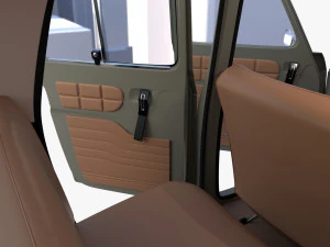dacia 1100 with interior gray 3D Model
