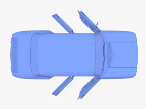 dacia 1100 with interior gray 3D Model