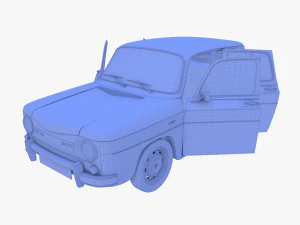 dacia 1100 with interior gray 3D Model