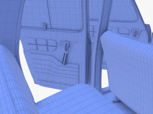 dacia 1100 with interior gray 3D Model